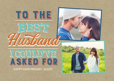 Best Husband Collage Folded Card, 5x7