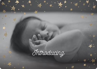 Baby Introducing Stars Photo Card, 5x7