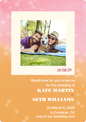 Minimalist Photo Frame Invitation Photo Card, 5x7