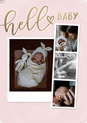 Baby Hello Heart Photo Card, 5x7