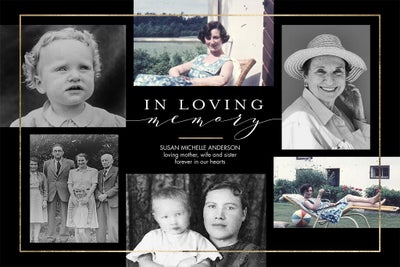 Portrait Memorial Collage Frame Poster Prints