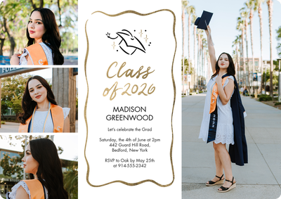 Class of 2026 Hat Photo Card, 5x7