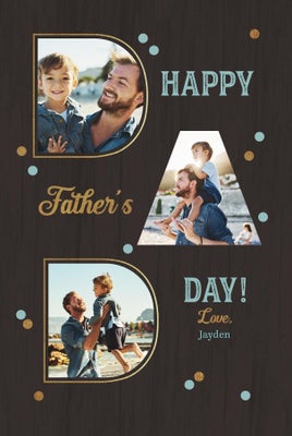 Stacked Dad Mounted Photo Panel