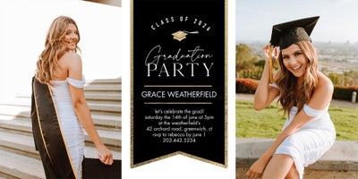 Grad Party Class 2026 Photo Card, Square, 4x8