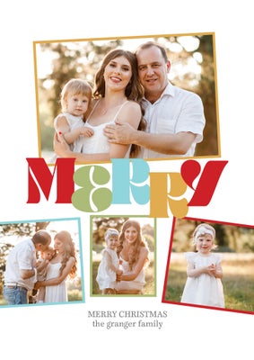 Colorfully Merry Photo Card, 5x7
