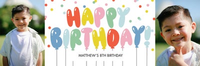 Celebrate Birthday Happy Balloons Vinyl Banners
