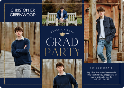 Grad Party 2026 Frame Photo Card, 5x7