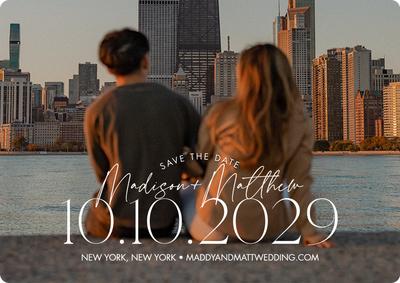 Save the Date Script Custom Photo Card, 5x7