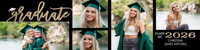Celebrate Graduate Script 2026 Vinyl Banners