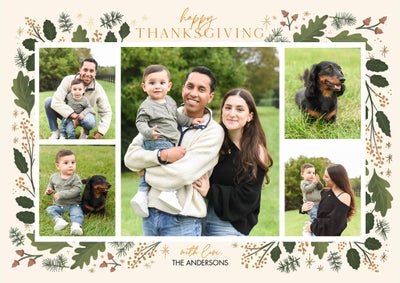 Thanksgiving Foliage Photo Card, 5x7