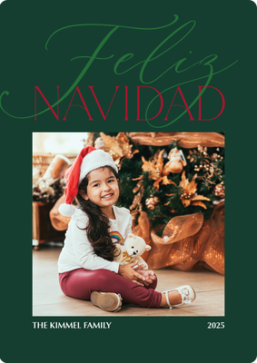 Feliz Navidad Photo Card, 5x7