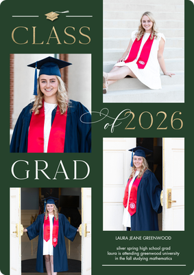 Grad Class 2026 Photo Card, 5x7