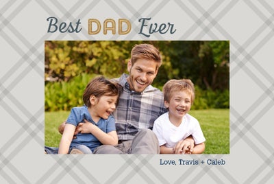 Plaid Dad Mounted Photo Panel