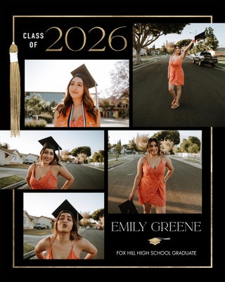 Portrait Grad 2026 Split Frame Board Prints