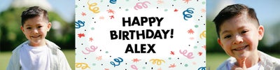 Celebrate Birthday Swirls Banners