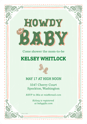 Cute Hey Baby Photo Card Announcement Photo Card, 5x7