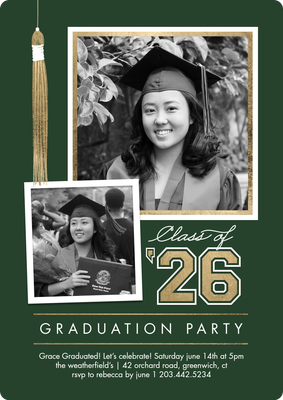 2026 Grad Snapshots Party Photo Card, 5x7