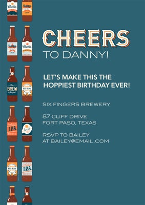 Cheers and Beers Party Invitation By Hallmark Photo Cards, 5x7