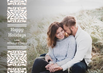 Holiday Botanical Band Photo Card, 5x7