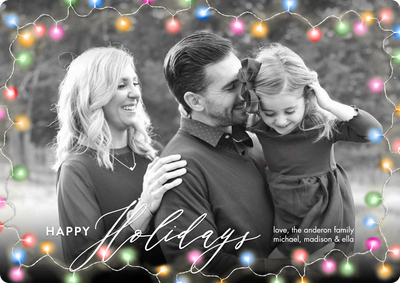 Holiday Lights Festive Photo Card, 5x7