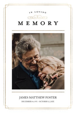 Portrait Memorial Classic Poster Prints
