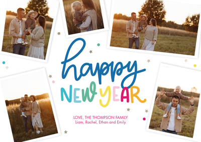 Playful New Year Photo Card, 5x7