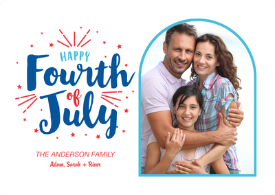 Simple Patriotic Wishes Photo Card, 5x7