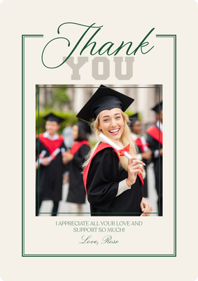 Framed Thank You Photo Card, 5x7
