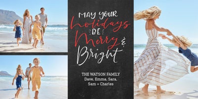 Bright Holidays Photo Card, Square, 4x8