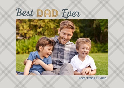 Plaid Dad Folded Card, 5x7