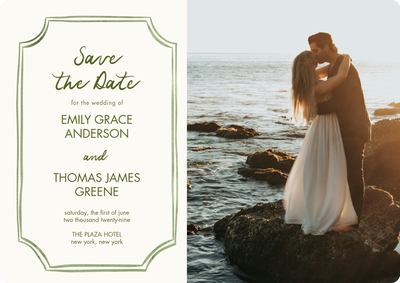 Save Date Organic Photo Card, 5x7