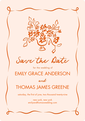 Save Date Hand Drawn Photo Card, 5x7