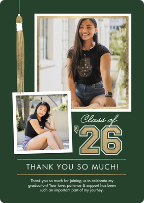 Grad Thanks 2026 Tassel Photo Card, 5x7