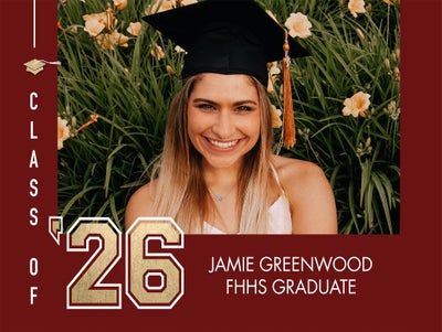 Simple Grad 2026 Class Yard Sign, Double Sided