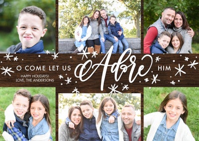Christmas Adore Photo Card, 5x7