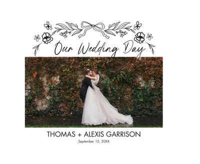 Black and White Bliss Double Sided Photo Book, 8.5x11
