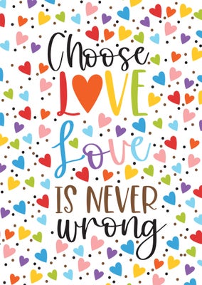 Choose Love Folded Card, 5x7