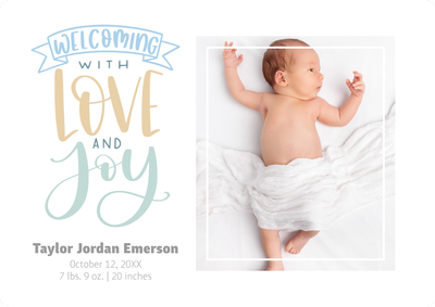 Love and Joy Photo Card, 5x7