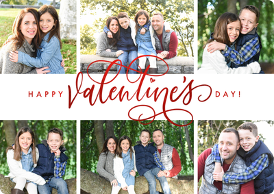 Valentine Collage Script Photo Card, 5x7