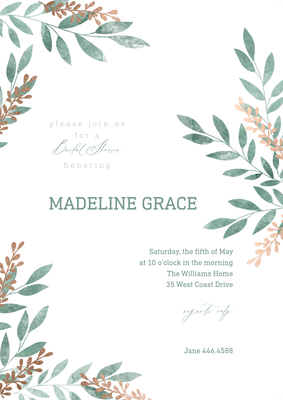 Graceful Evergreens Photo Card, 5x7