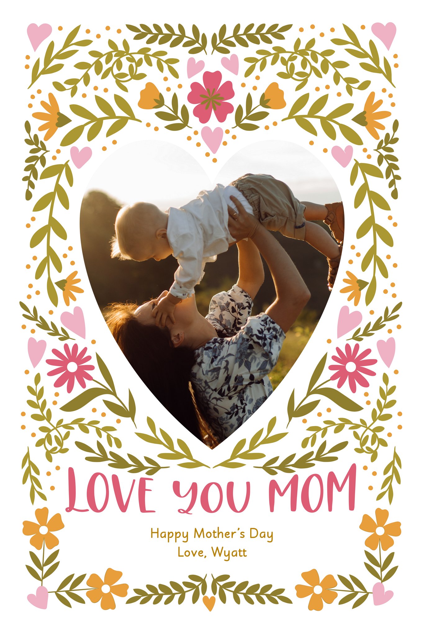Grateful Heart Poster Print in White, 20x30, Vertical