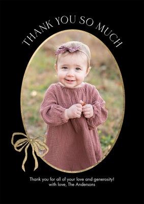 Thank You So Much Ribbon Photo Card, 5x7