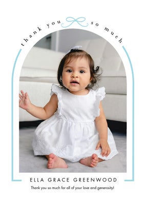 Thank You Arch Ribbon Photo Card, 5x7