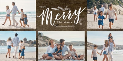 Merriest Of Times Collage Photo Card, Square, 4x8