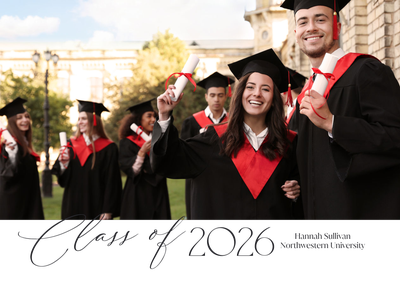 Class Of Script Photo Card, 5x7