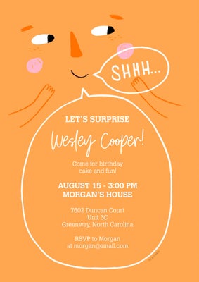 Secret Surprise Party Invitation By Hallmark Photo Cards, 5x7