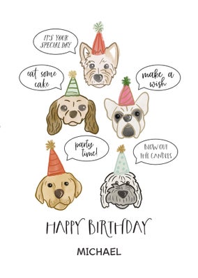 Dog Wishes Folded Card, 5x7