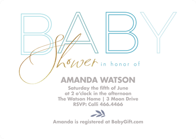 Oh Baby Photo Card, 5x7