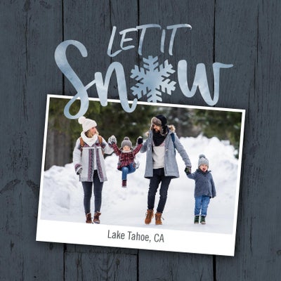Snowflake Snuggle Acrylic Magnet, 2x2