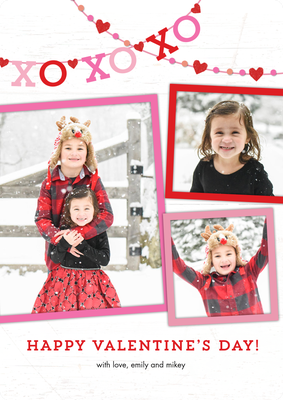 Valentine XO Banner Photo Card, 5x7
